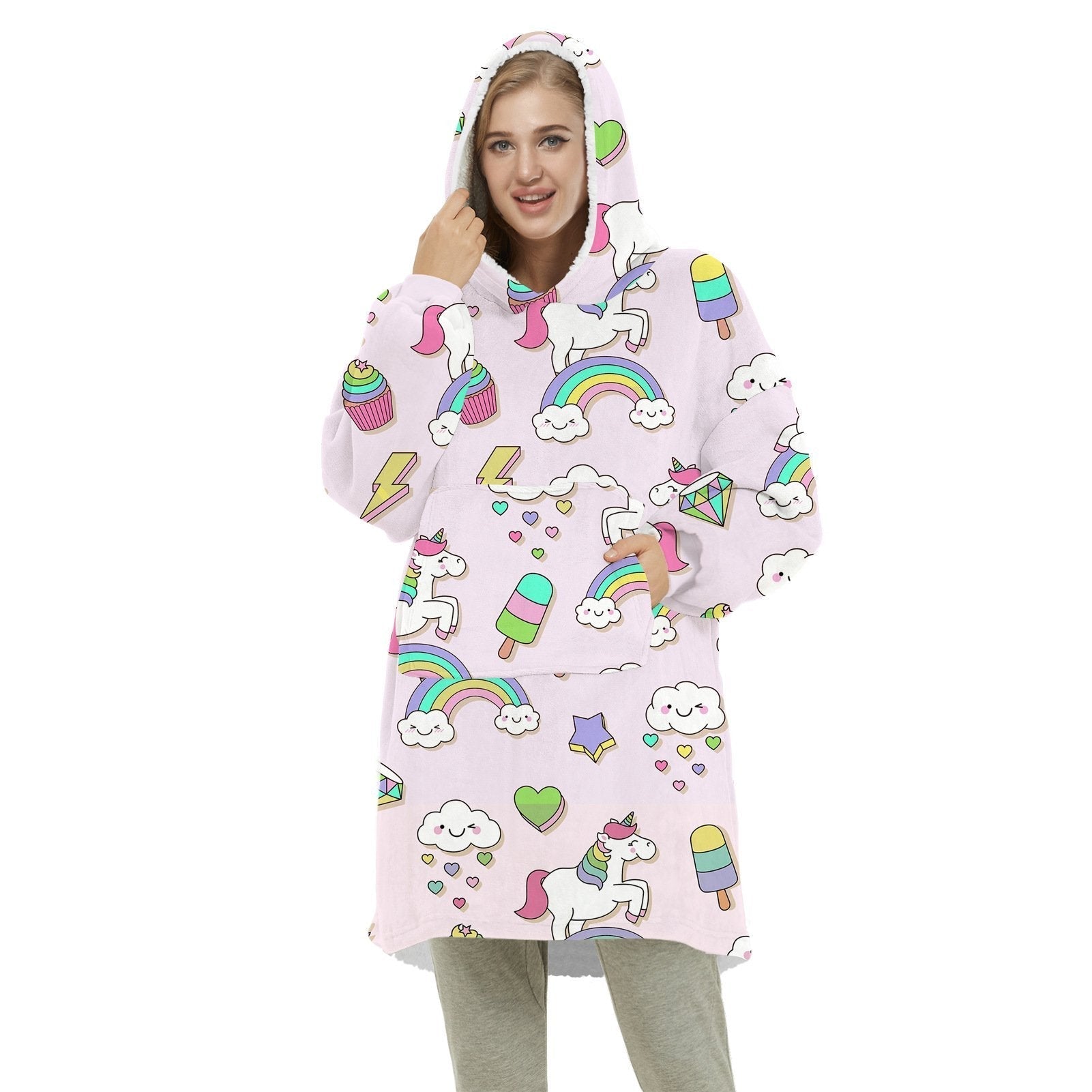 Christmas Eve Cloth Women Men Couple Printing Men's and Women's Winter Wear Blanket Sweater - Ciclove