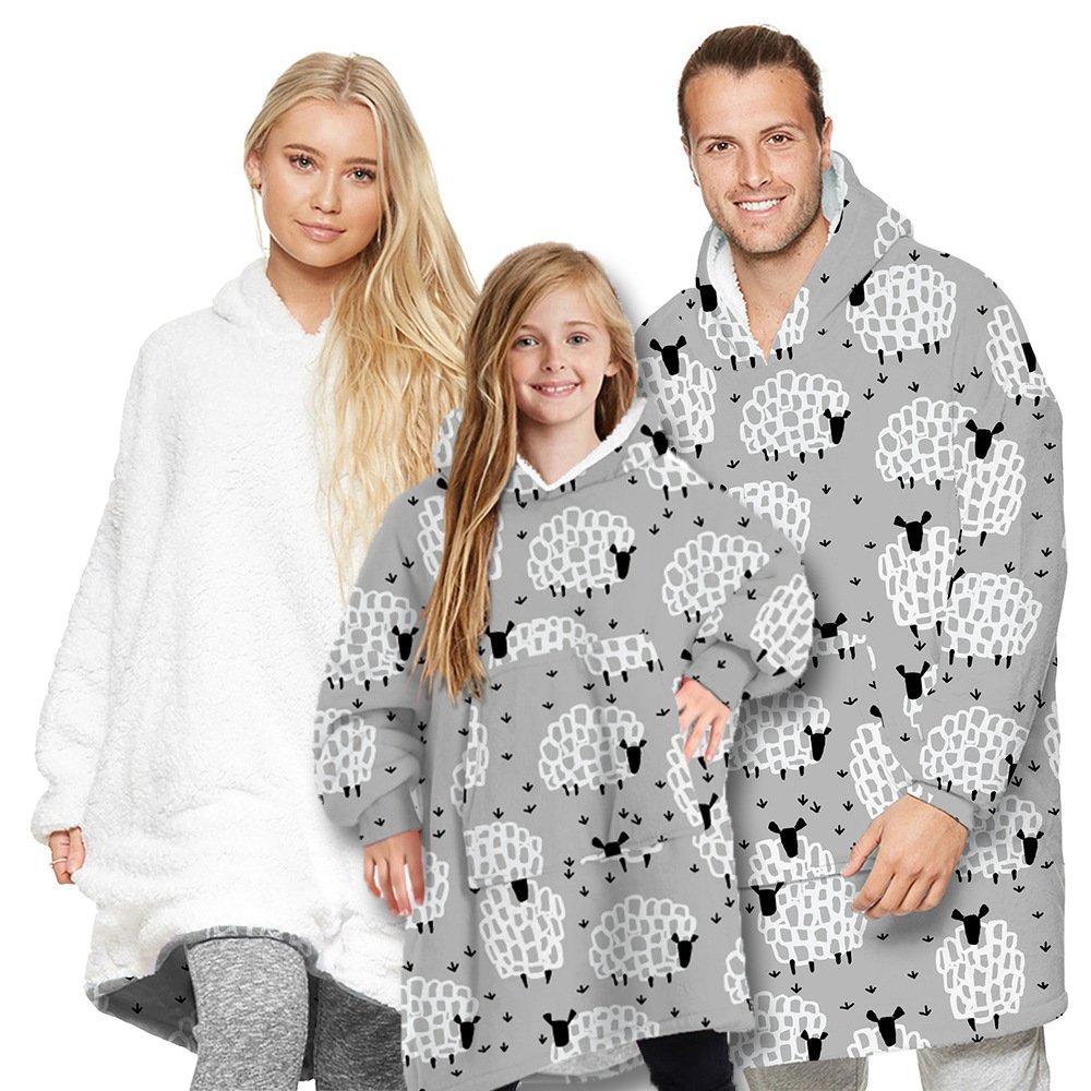 Family matching pajamas robes hoodie blanket Holiday Christmas Gifts - Ciclove