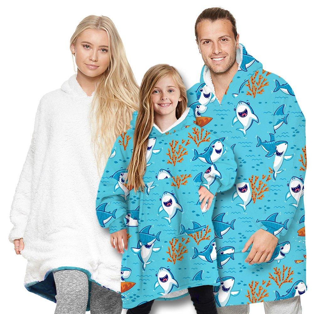 Family matching pajamas robes hoodie blanket Holiday Christmas Gifts - Ciclove