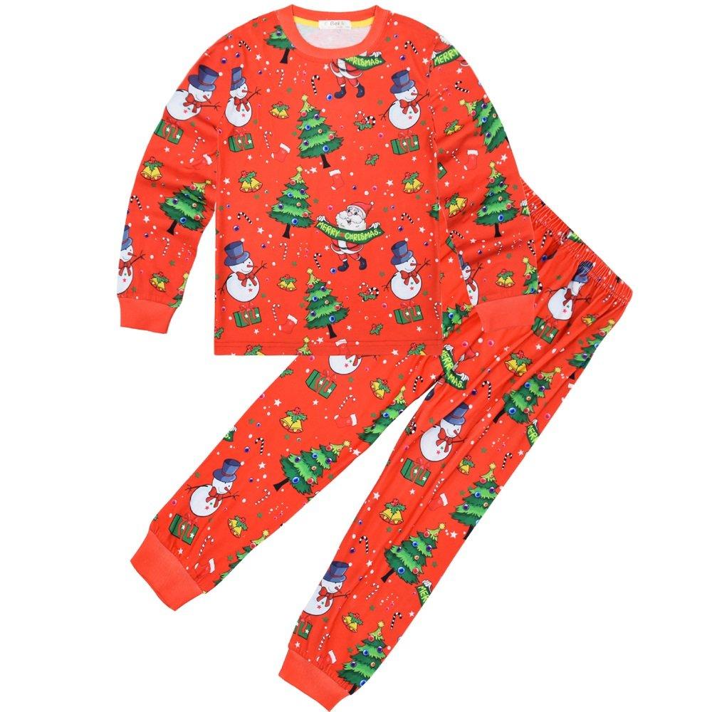 Christmas Children's Pajamas Long-sleeved Two-piece Suit - Ciclove
