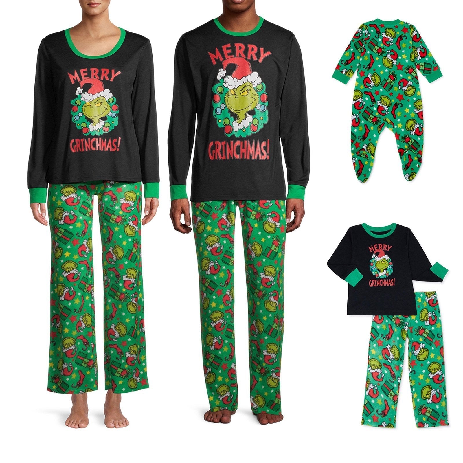 Christmas Family Matching Pajamas Autumn Clothing Character Printed Sleepwear Suits - Ciclove