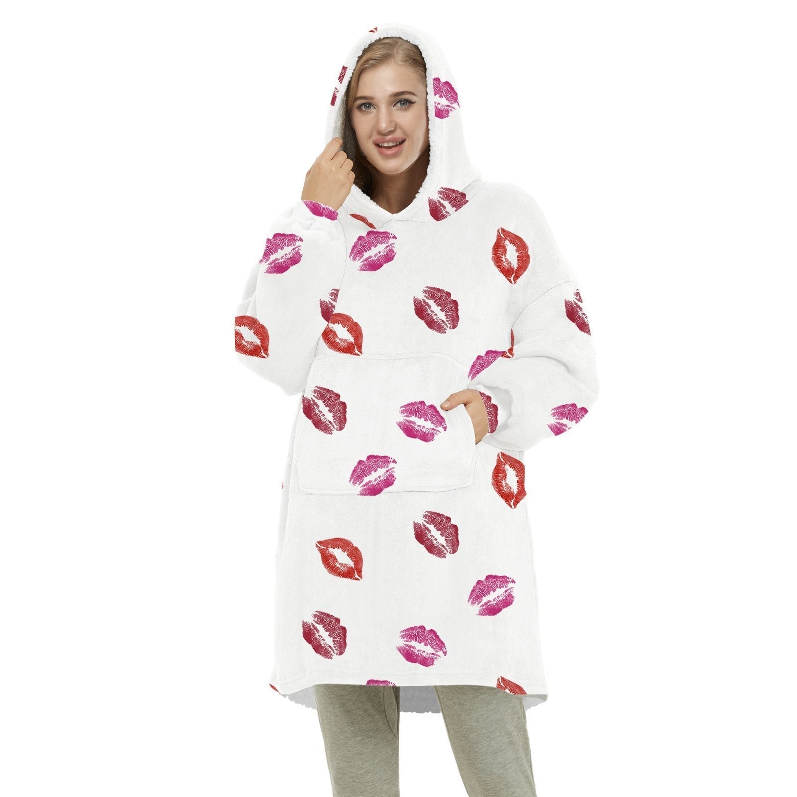 Christmas Eve Cloth Women Men Couple Printing Men's and Women's Winter Wear Blanket Sweater - Ciclove