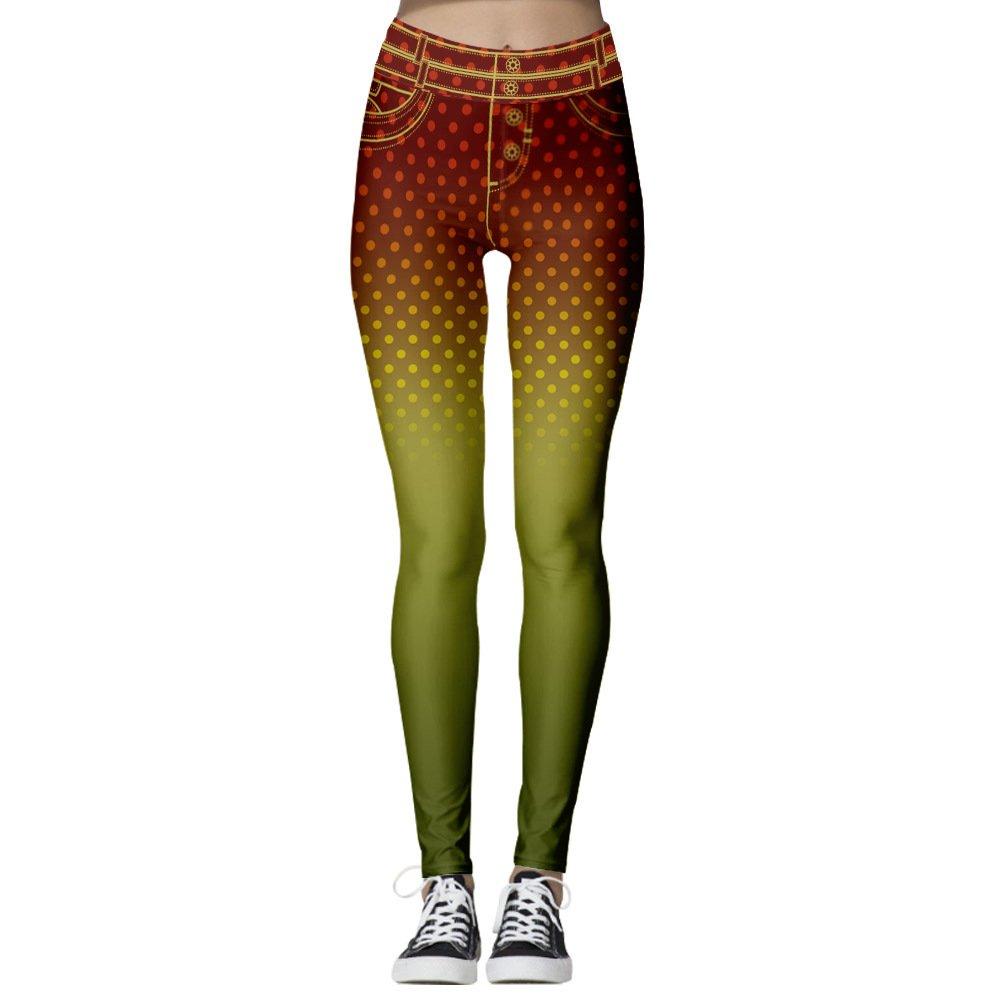 Christmas Pants Leggings Printed Cropped Pants Women - Ciclove