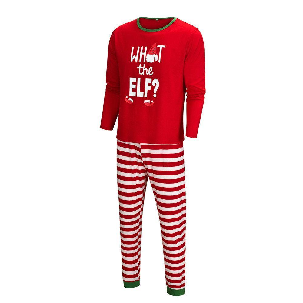 Christmas Family matching Pajamas Sets Santa Printed ELF for Dady Mom Baby Kids Gift - ciclove