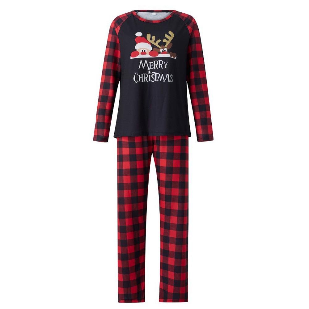 BuyLucky Deer Print Black Christmas Family Couples Matching Pajamas Party Sets Now Cheaper With 3 - 5 Days Ship - PajamasBuy